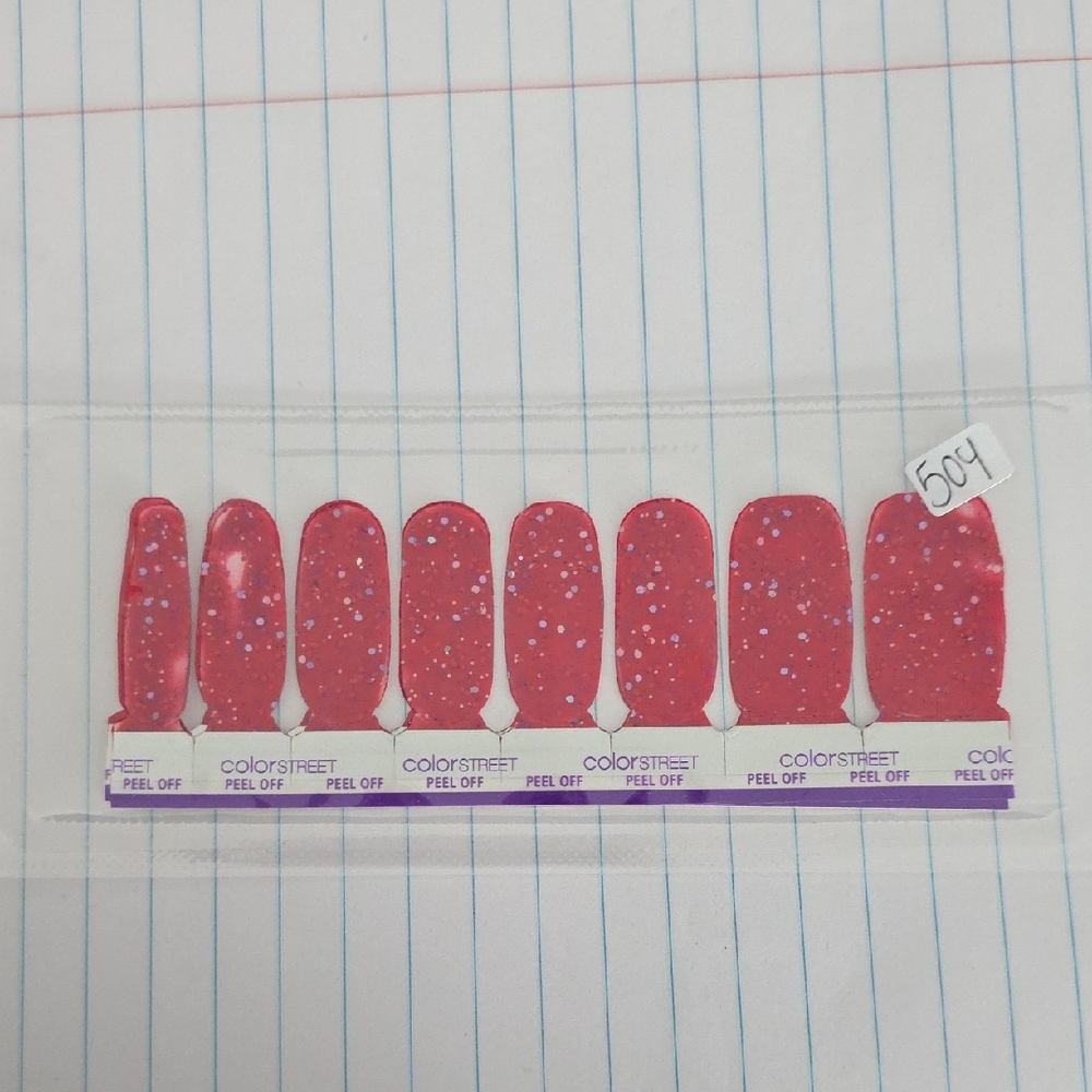 Color Street Sparkling Red Nail Strips - Cherry Sizzle